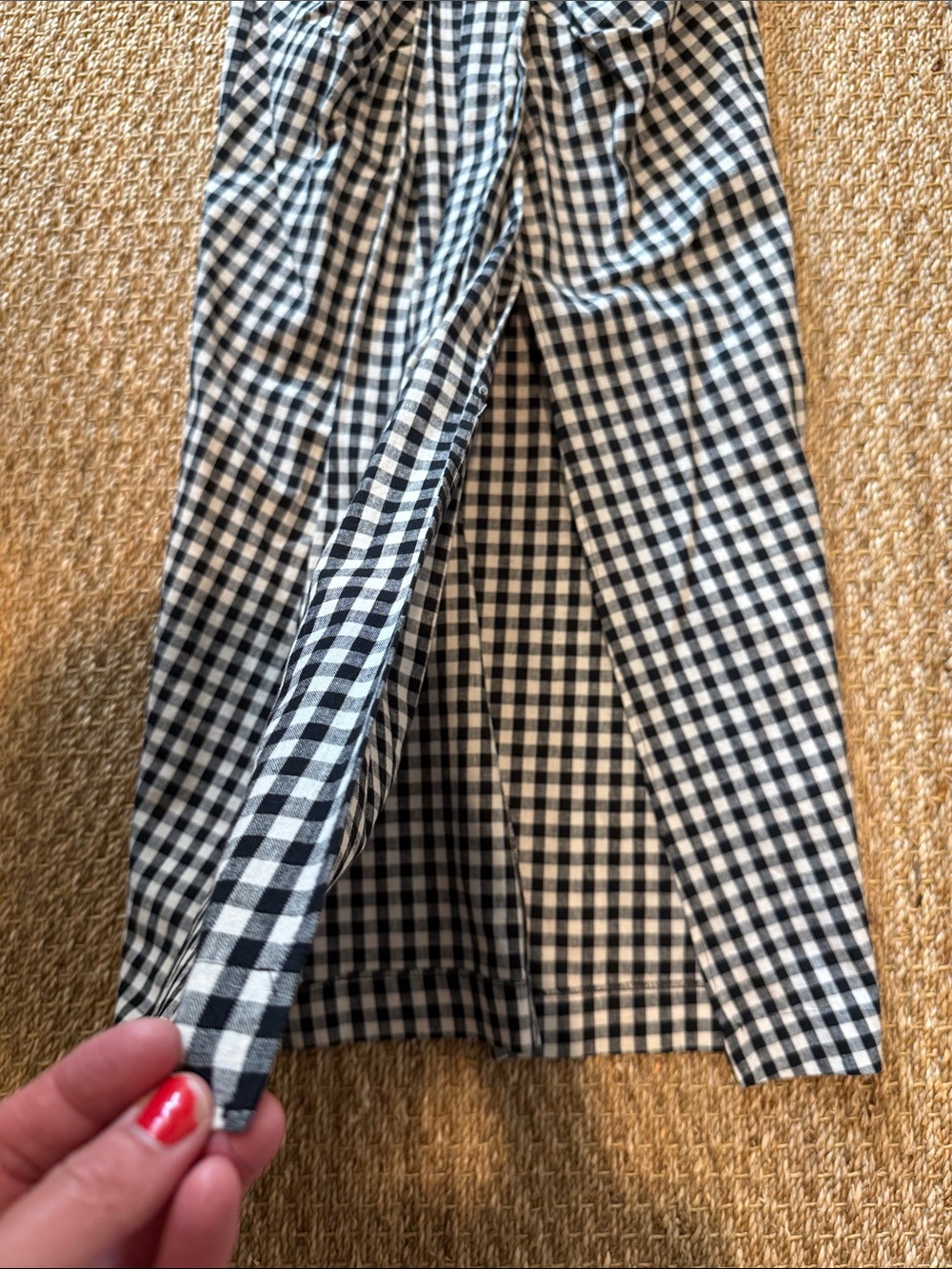 Massimo Dutti Black and White Gingham Midi Skirt - Picture 2 of 5